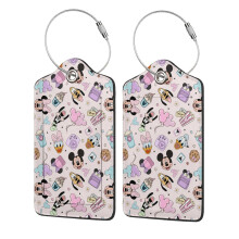 Cute Mickey Mouse Luggage Tags for Suitcases 1-Pack Cute Silicone Luggage Tag with Name ID Card Funny Suitcase Label
