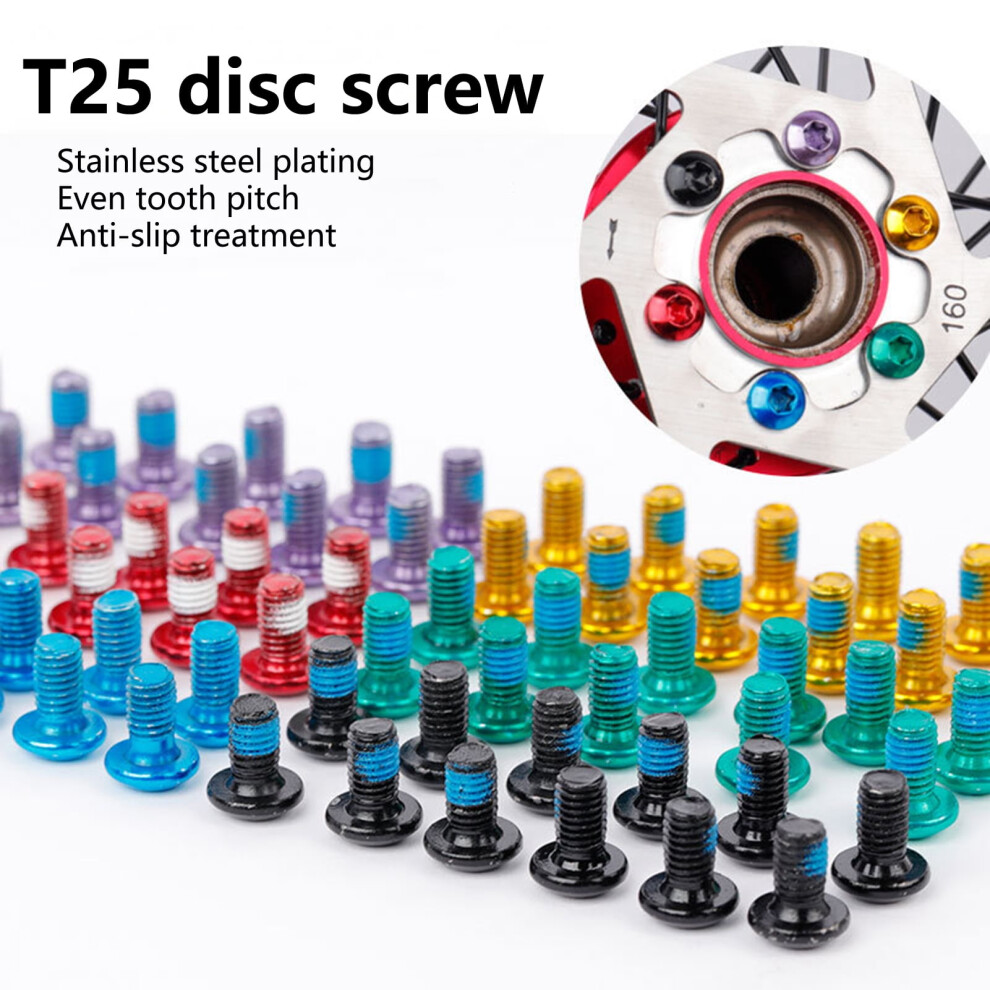 Aurora Trade 16Pcs M5 X 9Mm T25 Torx Head Disc Screw Prevent Loosening Multiple Reliable Durable Chainwheel Screws For Bike 9027700450660