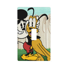 Mickey Mouse Cartoon Anime Light Switch Cover Plates Single Toggle Wall Plate, Decorative 1-Gang Christmas Decor Lightswitch Cover