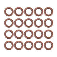 80pcs Curtain Circles Plastic Curtain Grommet Curtain Rod Accessories for Bedroom Living Room (Coffee)