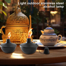 Hariumiu 1/2/4Pcs Outdoor Metal Table Top Torches Set Large Capacity Safe to Use Outdoor Metal Refillable Torch Lanterns Party Decorations