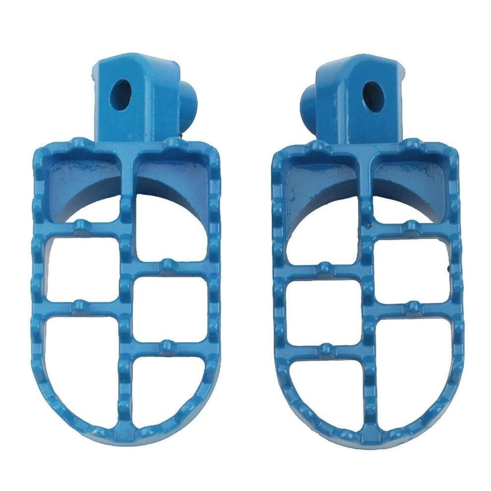 Universal Aluminum Motorcycle Foot Pegs Footrests For Motorbike Enhanced Riding Safety Blue 9455672659093