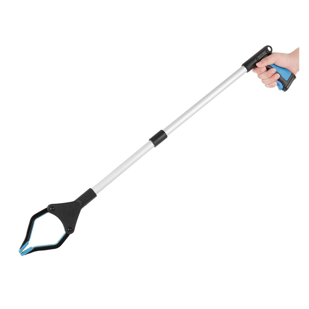 Sky Blue Grabber Tool Extra Long Reach Foldable Reacher Grabber With Ergonomic Grip For Litter Picking