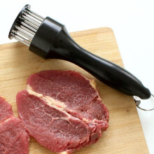 Stainless Steel Meat Tenderizer Needle with Ergonomic Grip for Quick Steak and Poultry Prep