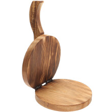 Wooden Tortilla Press Dumpling Wrapper Maker Manual Rotation Durable Wooden Dough Presser