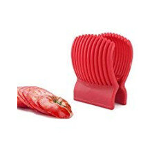 Tomato Slicer with Ergonomic Grip for Precise and Safe Cutting, Durable ABS, Vibrant Red