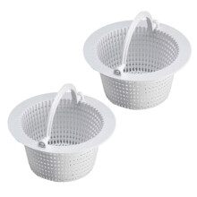 Pool Skimmer Basket with Handle, Large Capacity ThruWall Swimming Pool Skimmer Replacement, 2 Pack