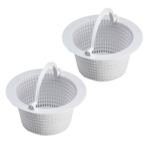 Pool Skimmer Basket with Handle, Large Capacity ThruWall Swimming Pool Skimmer Replacement, 2 Pack