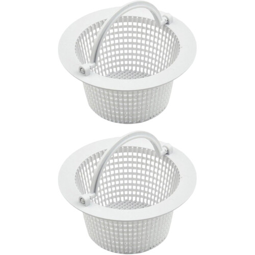 Pool Skimmer Basket with Handle, Large Capacity ThruWall Swimming Pool Skimmer Replacement, 2 Pack 2