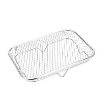 Stackable Air Fryer Rack and NonStick Stainless Steel Tray Set for Temperature Cooking
