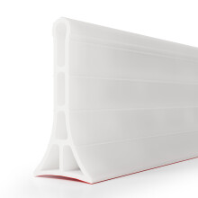 90 Inch Shower Water Dam, SelfAdhesive Threshold Seal, Collapsible Rubber Barrier for Wet Dry Separation