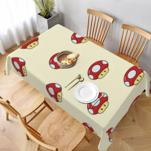 Mario Rectangular Tablecloth Water Resistance Antiwrinkle Spillproof Soft Fabric Table Cloth 60"X90"