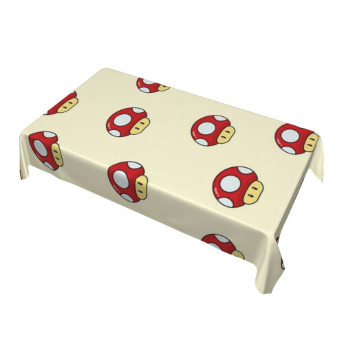 Mario Rectangular Tablecloth Water Resistance Antiwrinkle Spillproof Soft Fabric Table Cloth 60"X90" 2