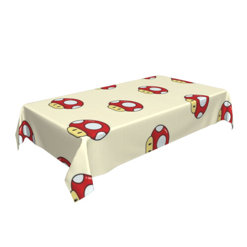 Mario Rectangular Tablecloth Water Resistance Antiwrinkle Spillproof Soft Fabric Table Cloth 60"X90" 1