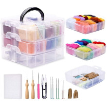Needle felting kit, 24 colors wool felting, complete needle felting