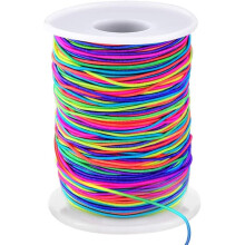 1mm Stretchy Bracelet String, Sturdy Rainbow Elastic String Elastic Cord for Jewelry Making, Necklaces, Beading and Crafts