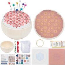 2 Set Sashiko Kit Embroidery Needlepoint with Sashiko Fabric Sashiko Thread and Needles Hand Embroidery Kit Sashiko Supplies Embroidery Practice Kit