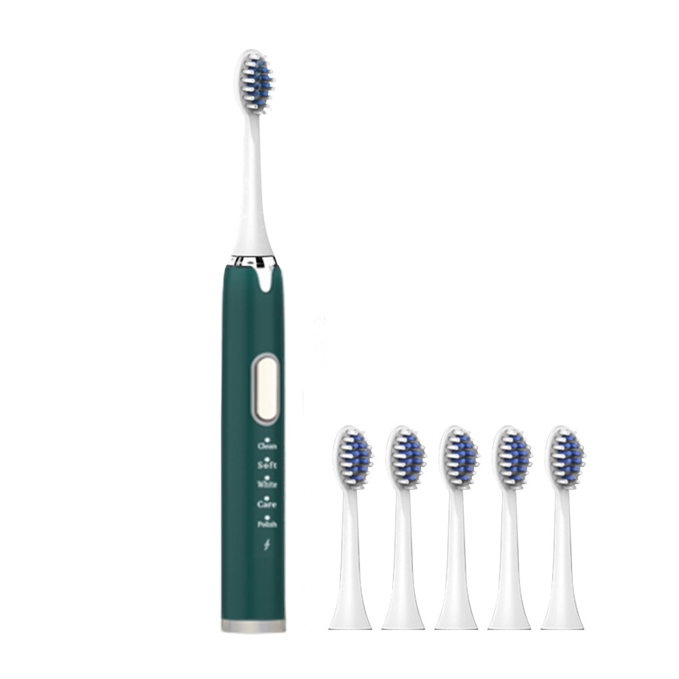 Tahtuvzn Kitchen Decor Clearance! Toothbrush with Data Cable 6 Brush Heads 5 Cleaning Modes Smart Toothbrush Faster Charging, Home Gifts