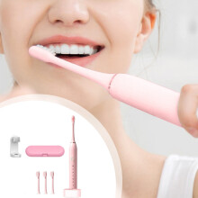 Ozmmyan Electric Toothbrush with 4 Brush Heads, Stand & Travel Case, 6 Modes, Wireless Charging, Magnetic Base, Soft Bristles, Smart Timer, Deep