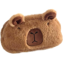 Plush Pencil Case, Animal Pencil Case, Capybara Pencil Case Cute School Supply Bag, Small Fluffy Bag with Zipper Pencil Case Organizer