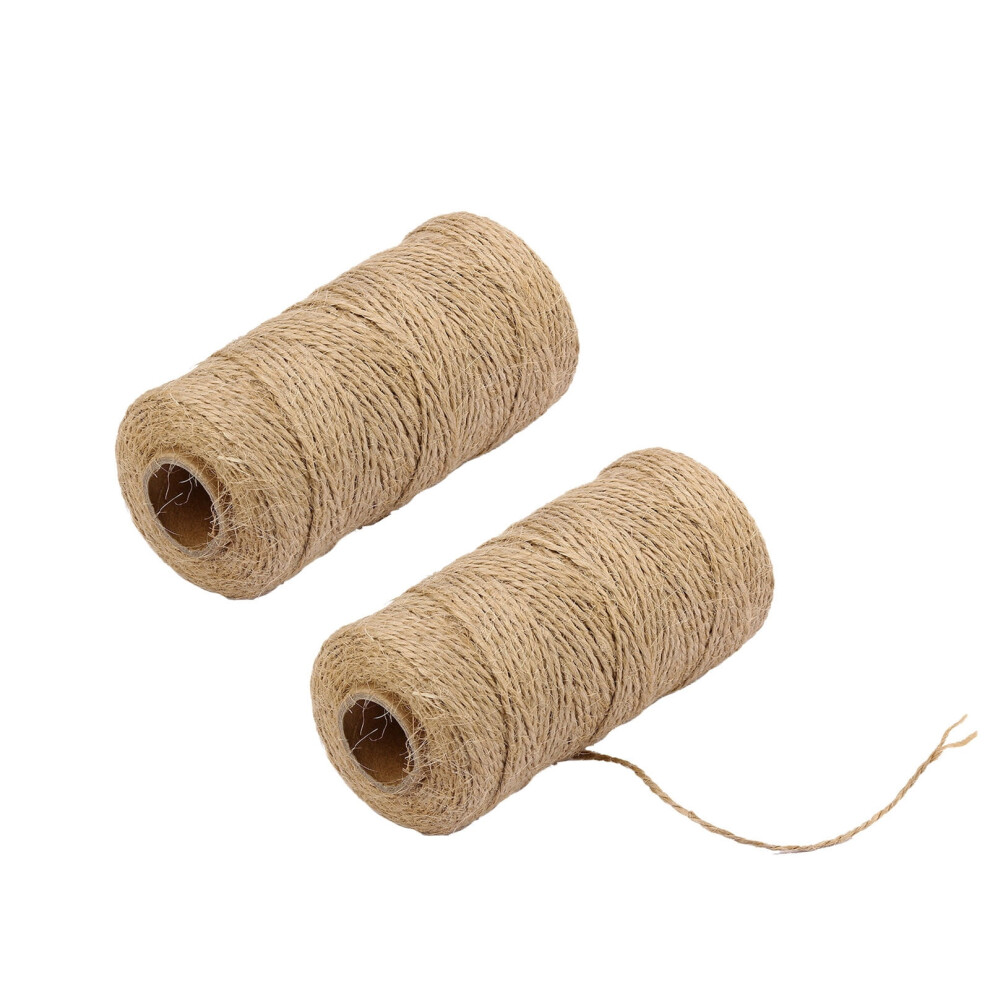 2Mm Hemp Rope Diy Kit, 2 Rolls (100M/Roll), Braided Rope For Crafts, Photo Wall Decor, Compatible With Handmade Projects 9377112462981