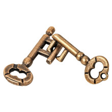 Key Lock Puzzle Vintage Metal Brain Teaser IQ Toy Kids 2+ Circuit Maze Coordination Game Building Blocks 100 Chart Game for Kids Ages