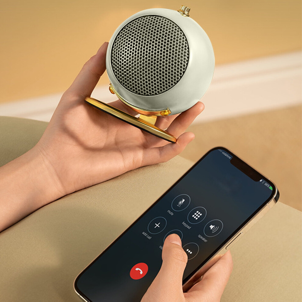 Clearance! Smart Appliances 5.3 Portable Suspended Circular Bluetooth Speaker Hifi, High Sound Quality, Call Function, 6 Noise Types White 9377112464251