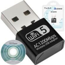 Wifi Adapter USB - 2.4 GHz / 5 GHz - 1200 mbit Black