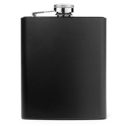 Black Matte 7oz Stainless Steel Hip Flask
