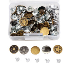 Buttons Celebration Activ 50 Sets 17Mm Jeans Buttons Metal Tack Buttons Replacement Kit Button Studs