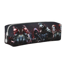 Call Of Duty Modern Warfare Pen Pouch, Compatible with fountain pens, markers, makeups, coins - Black leather pencil case, portable zipper holder,