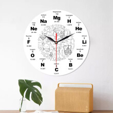 Hariumiu Metal Hand Wall Clock, Modern Round Acrylic Digital Clock, Silent Quartz, Battery Operated, Non-Ticking, for Bedroom & Home Decor