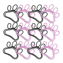 50Pcs Cat Shaped Paper Clips Cute Black and Pink Cat Claw Design for Office Home Planners