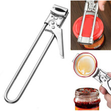 Adjustable Stainless Steel Jar and Can Opener with Ergonomic NonSlip Grip for Weak Hands