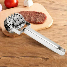 Stainless Steel Meat Tenderizer Hammer with DualSided Head and Ergonomic Grip for Beef and Poultry