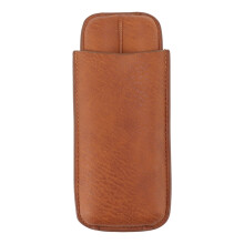 Leather Cigar Travel Case with Cutter Holder, Durable Pocket Humidor Gift for Men