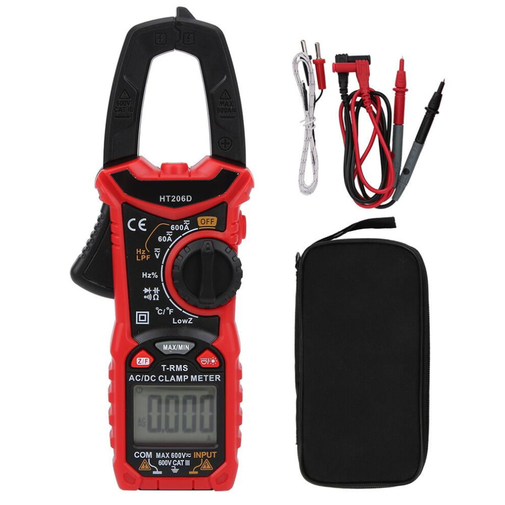 Abs Digital Clamp Multimeter Digital Clamp Meter Current Digital Accurate For Industrial Electrical Troubleshooting For Household(Ht206d) 9377112465104