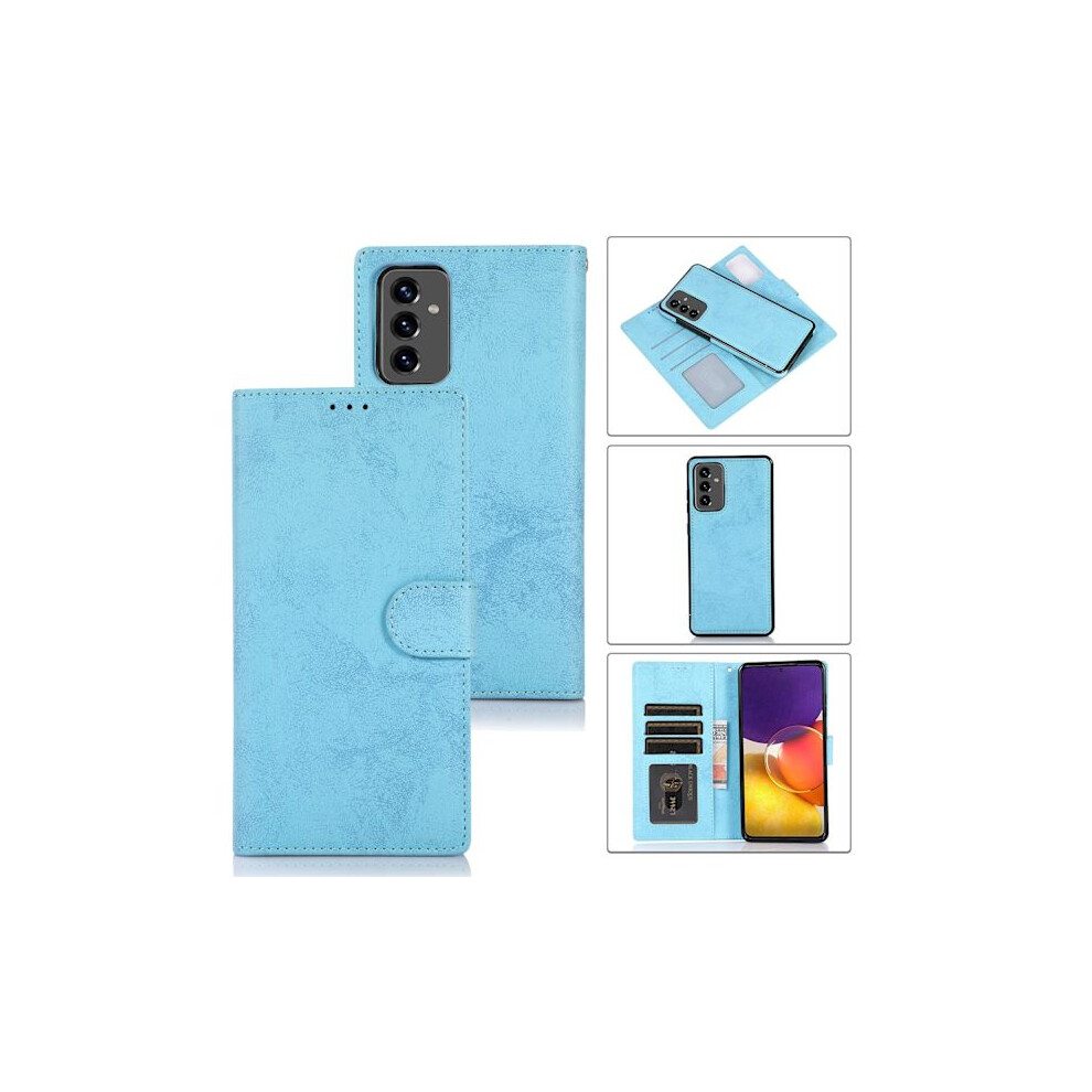Compatible With Samsung Galaxy A53 5G - Rugged Leman Wallet Case Light Blue 9377112465166