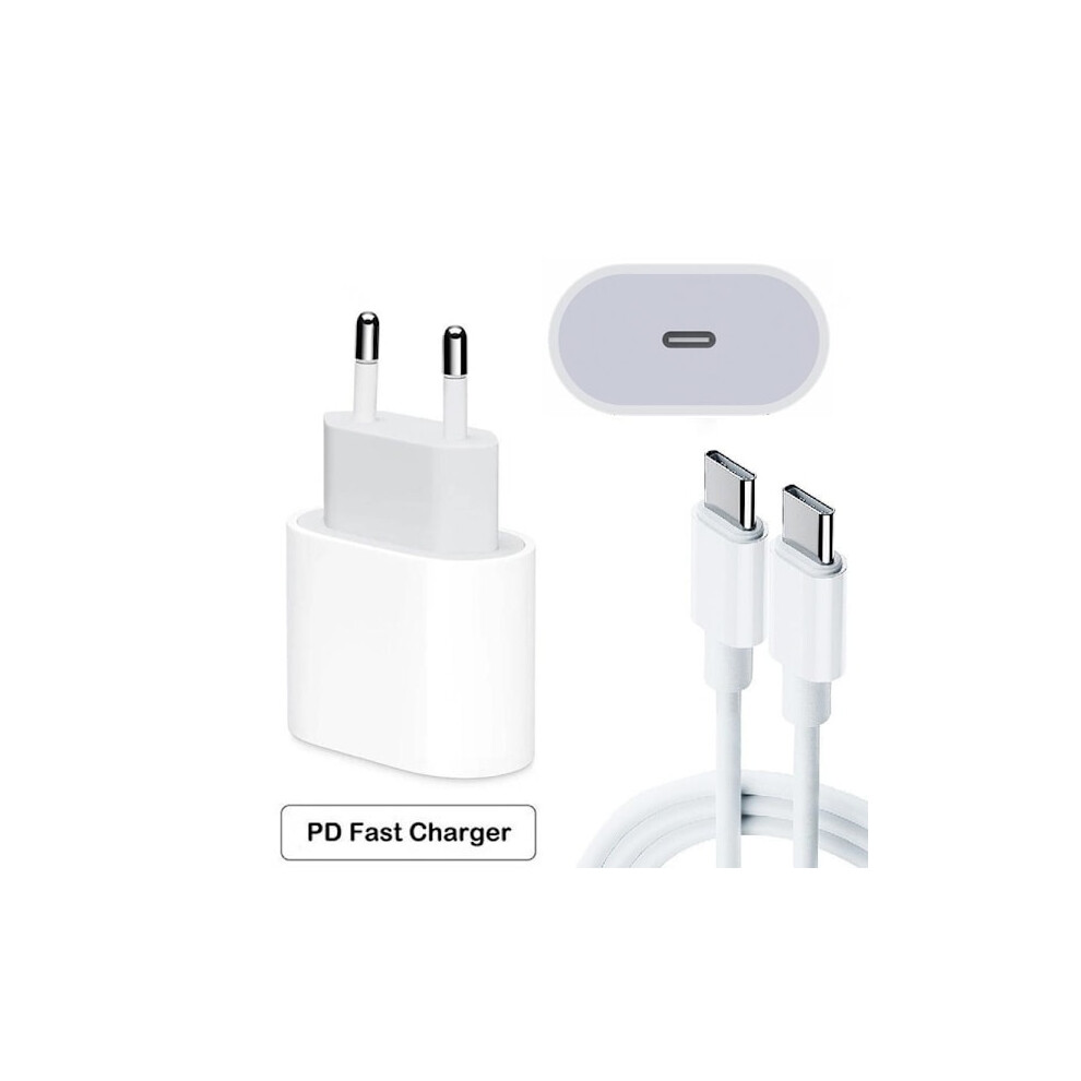 Compatible With Samsung Fast Charger - Adapter & Cable 20W Usb-C 2M White 9377112465326