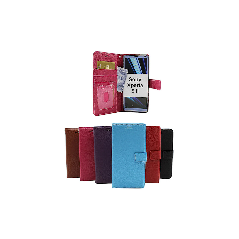 New Standcase Wallet Compatible With Sony Xperia 5 Ii (Xq-As52) (Black) Black 9377112465586