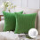 Phantoscope 18" x 18" Modern, Contemporary, Transitional Green Striped Polyester Throw Pillow , ( 2 Count) 1