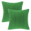 Phantoscope 18" x 18" Modern, Contemporary, Transitional Green Striped Polyester Throw Pillow , ( 2 Count) 2