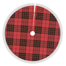 Christmas Plaid Christmas Tree Skirts 48" Inch, Winter Holiday Tree Mat, Xmas Tree Skirt For Rustic Christmas Holiday Decorations