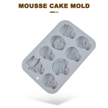 Kayannuo Halloween Clearance 8 Consecutive Skull Silica Gel Chocolate Moldss Jelly Pudding Candy Ice Grids Mould Baking Of Cake Decoration Mould