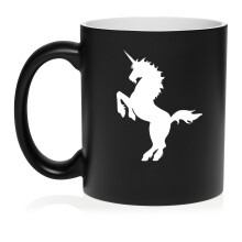 Unicorn Ceramic Coffee Mug Tea Cup Gift (11oz Matte Black)