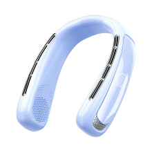 Fan ZKCCNUK LED Digital Display USB Silicone Fan, Silent Portable Neck Hanging Fan, Compatible with Outdoor & Home Use