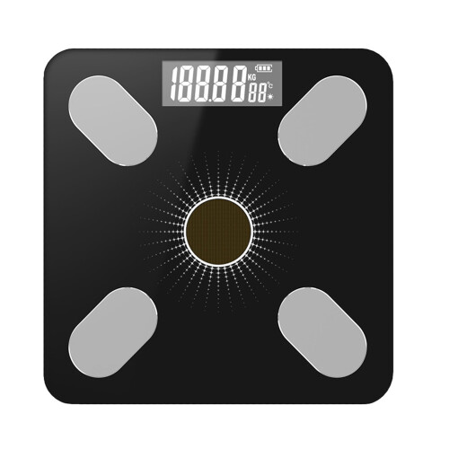 Solar Powered Smart Scale with App, Bluetooth Body Composition Monitor, No Battery Replacement, Compatible with iPhone & Android