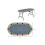 8 Player Folding Poker Table, with Cup Holders, Cushioning Edge, Brown and Blue 3