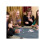 8 Player Folding Poker Table, with Cup Holders, Cushioning Edge, Brown and Blue 2