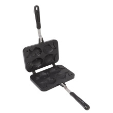 Taiyaki Maker Non Stick Japanese Fish Shaped Waffle Pan with Dual Sided Design and Long Handle
